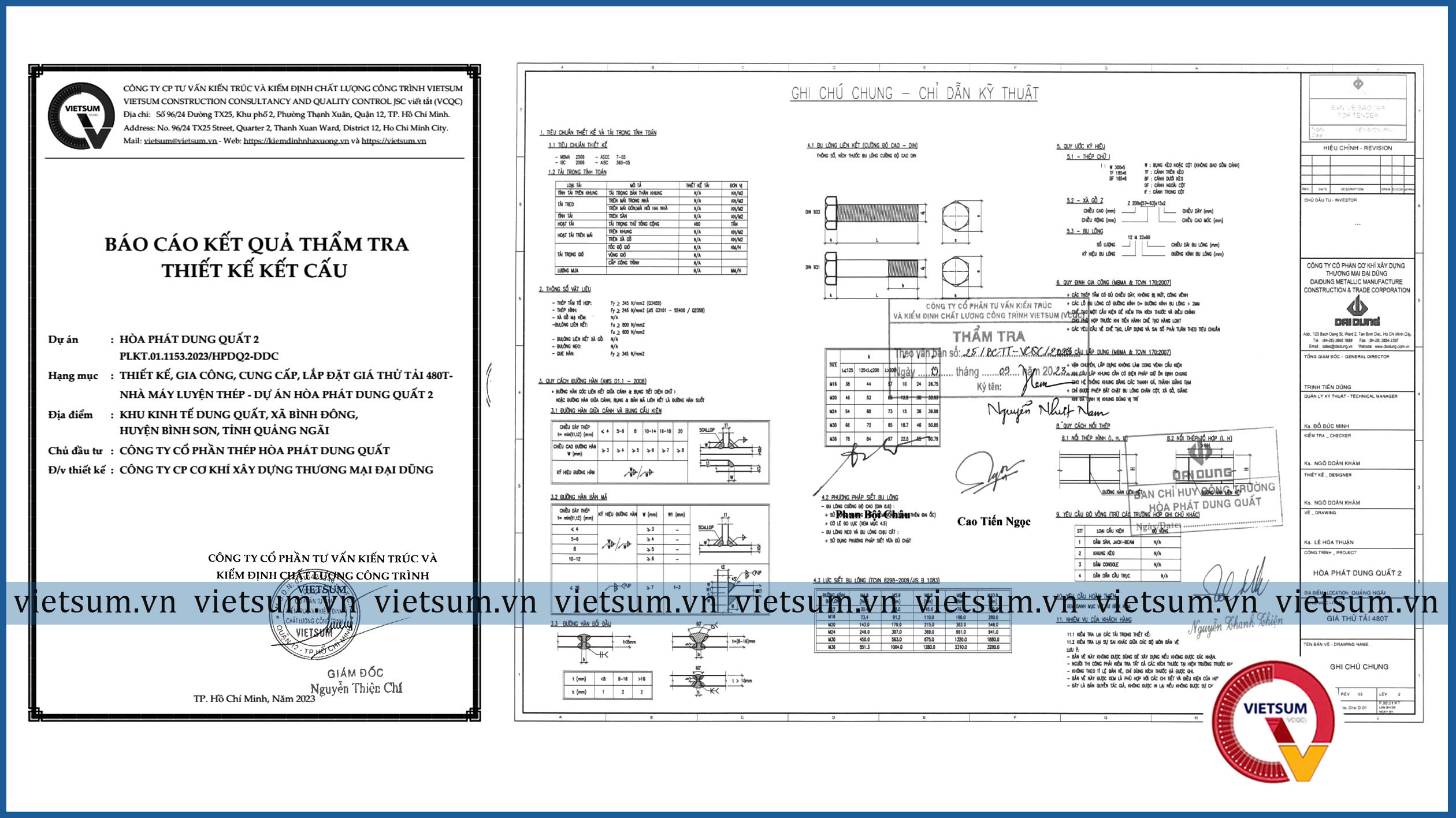 Thẩm tra hồ sơ thiết kế kết cấu hạng mục công trình nhà xưởng; kiểm tra đánh giá khả năng chịu lực, độ an toàn kết cấu hạng mục công trình nhà xưởng 2024