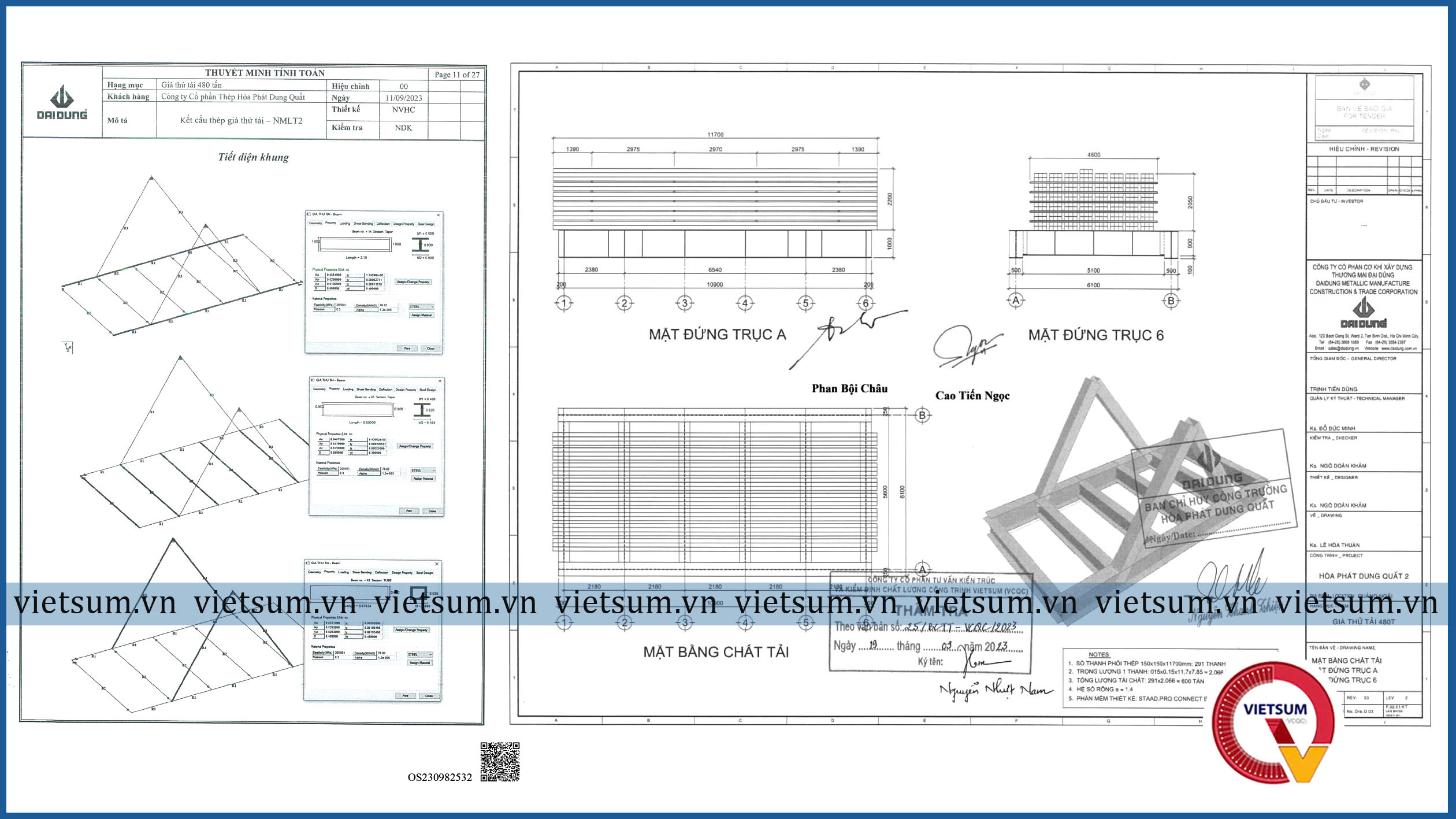 Thẩm tra hồ sơ thiết kế kết cấu hạng mục công trình nhà xưởng; kiểm tra đánh giá khả năng chịu lực, độ an toàn kết cấu hạng mục công trình nhà xưởng 2024